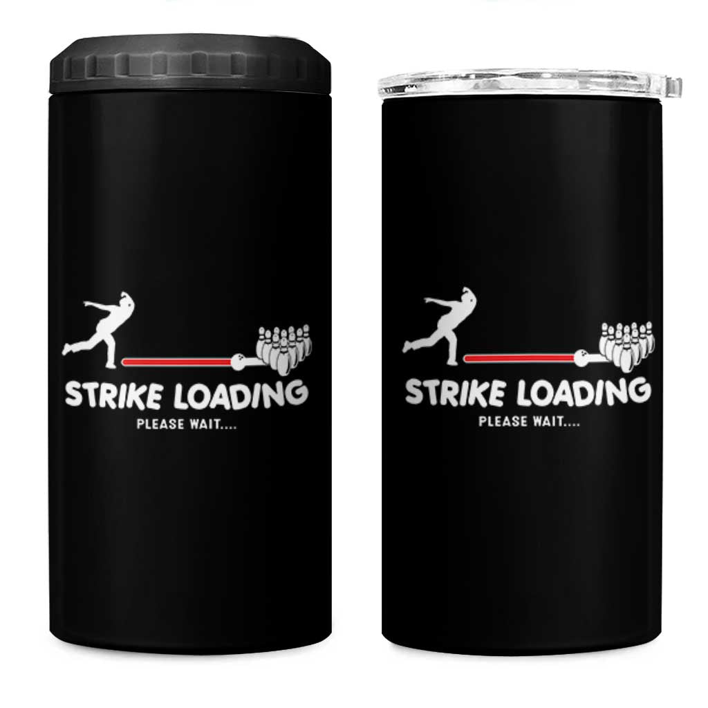 Funny Bowling 4 in 1 Can Cooler Tumbler Strike Loading Please Wait Ball Pin - Wonder Print Shop