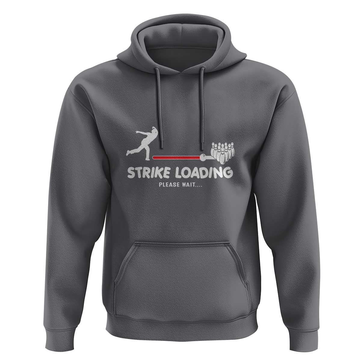 Funny Bowling Hoodie Strike Loading Please Wait Ball Pin - Wonder Print Shop
