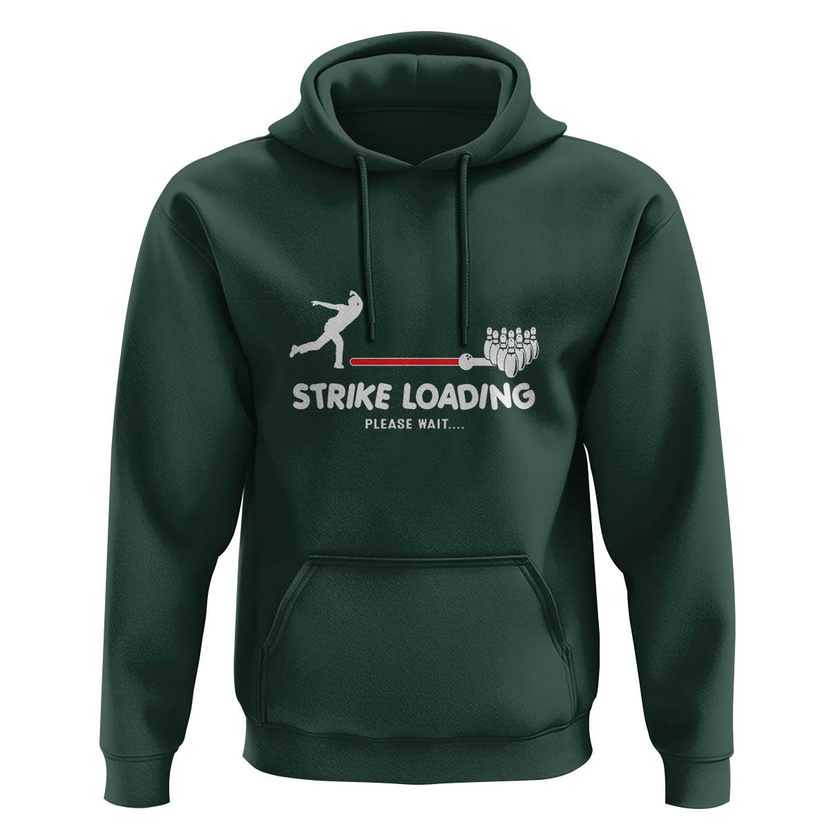 Funny Bowling Hoodie Strike Loading Please Wait Ball Pin - Wonder Print Shop