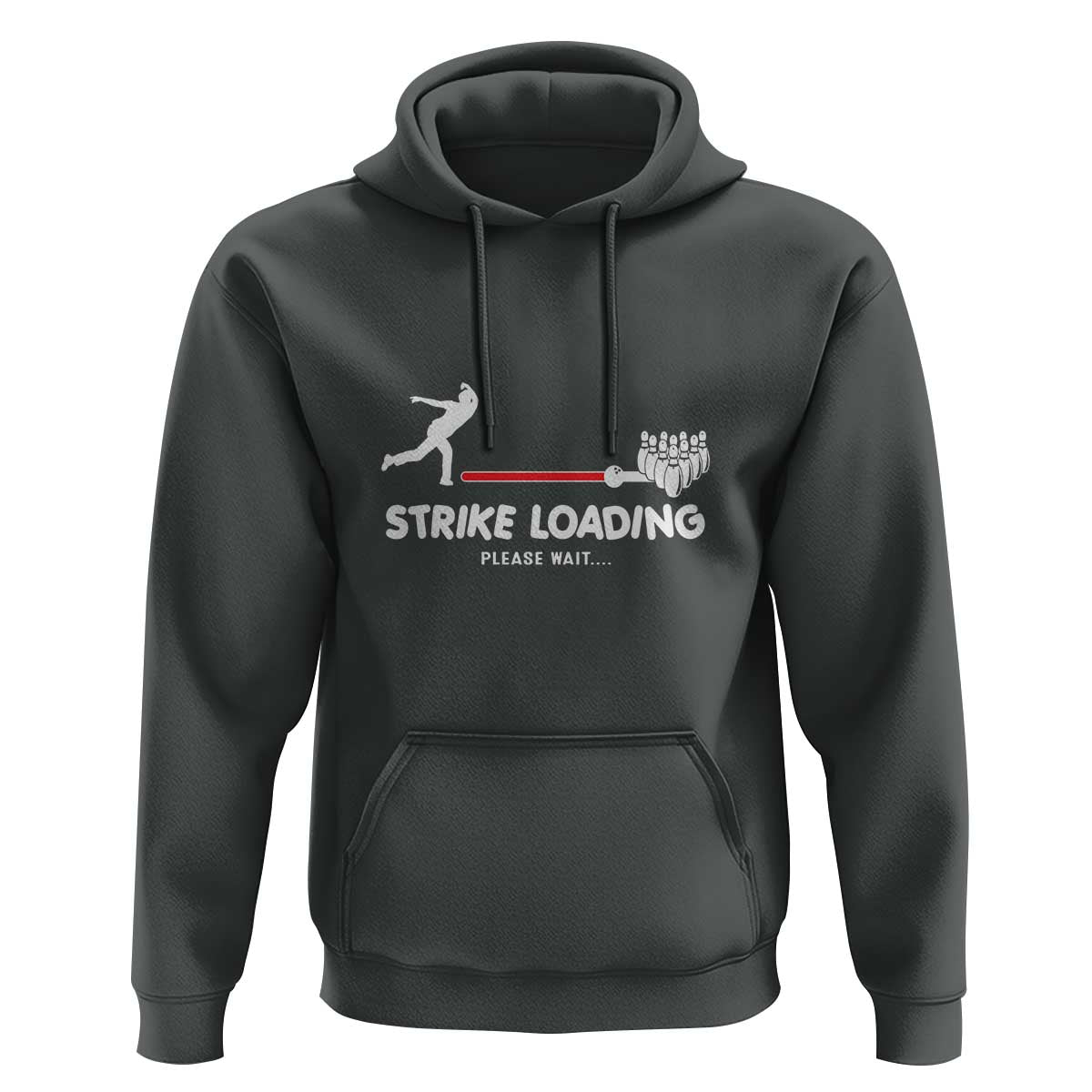 Funny Bowling Hoodie Strike Loading Please Wait Ball Pin - Wonder Print Shop