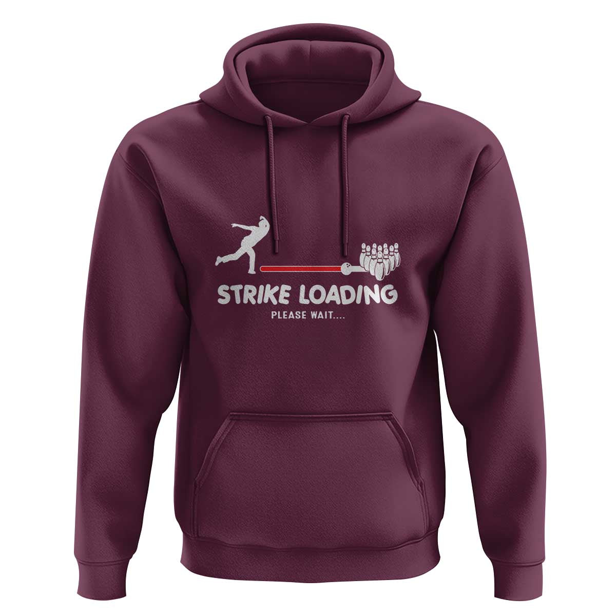 Funny Bowling Hoodie Strike Loading Please Wait Ball Pin - Wonder Print Shop