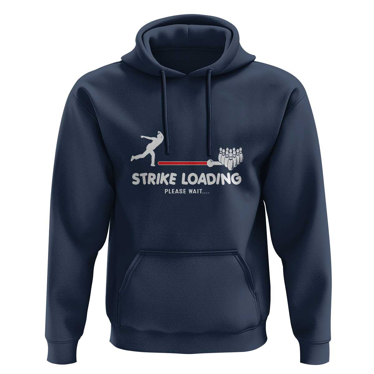 Funny Bowling Hoodie Strike Loading Please Wait Ball Pin - Wonder Print Shop