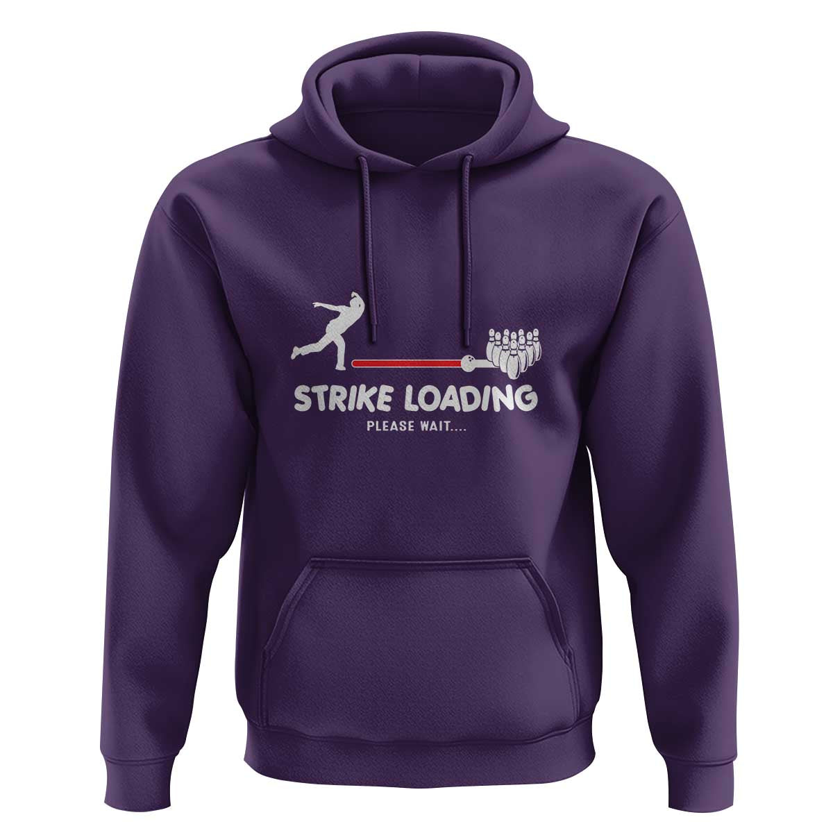 Funny Bowling Hoodie Strike Loading Please Wait Ball Pin - Wonder Print Shop