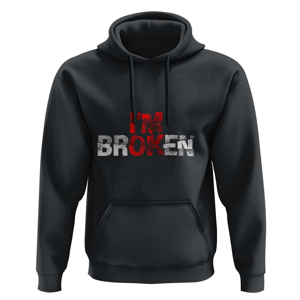 Invisible Illness Hoodie I'm OK I'm Broken - Wonder Print Shop