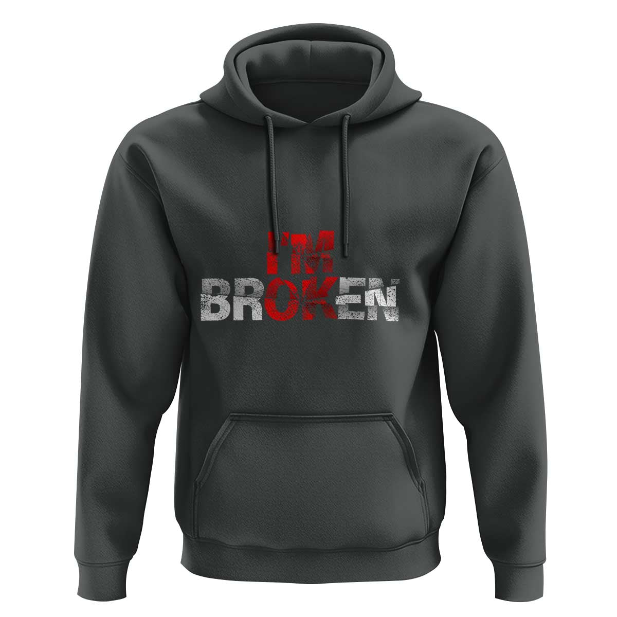 Invisible Illness Hoodie I'm OK I'm Broken - Wonder Print Shop