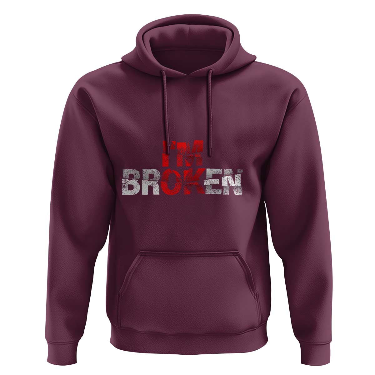Invisible Illness Hoodie I'm OK I'm Broken - Wonder Print Shop