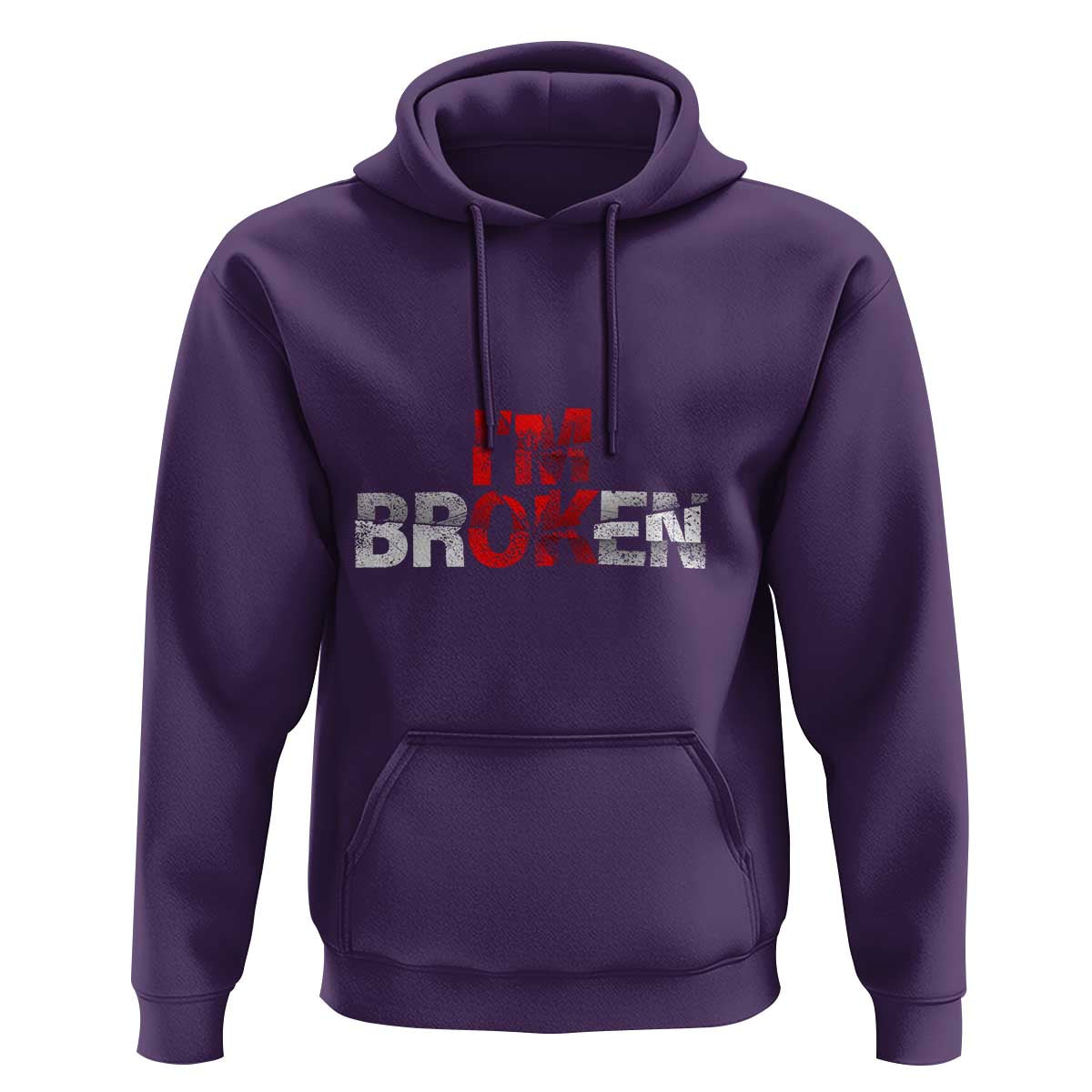 Invisible Illness Hoodie I'm OK I'm Broken - Wonder Print Shop
