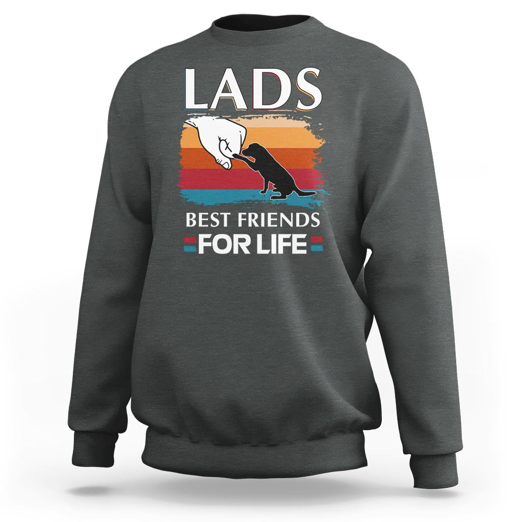 Labrador Lover Sweatshirt Lab Best Friends For Life Vintage Retro Pet Lover - Wonder Print Shop