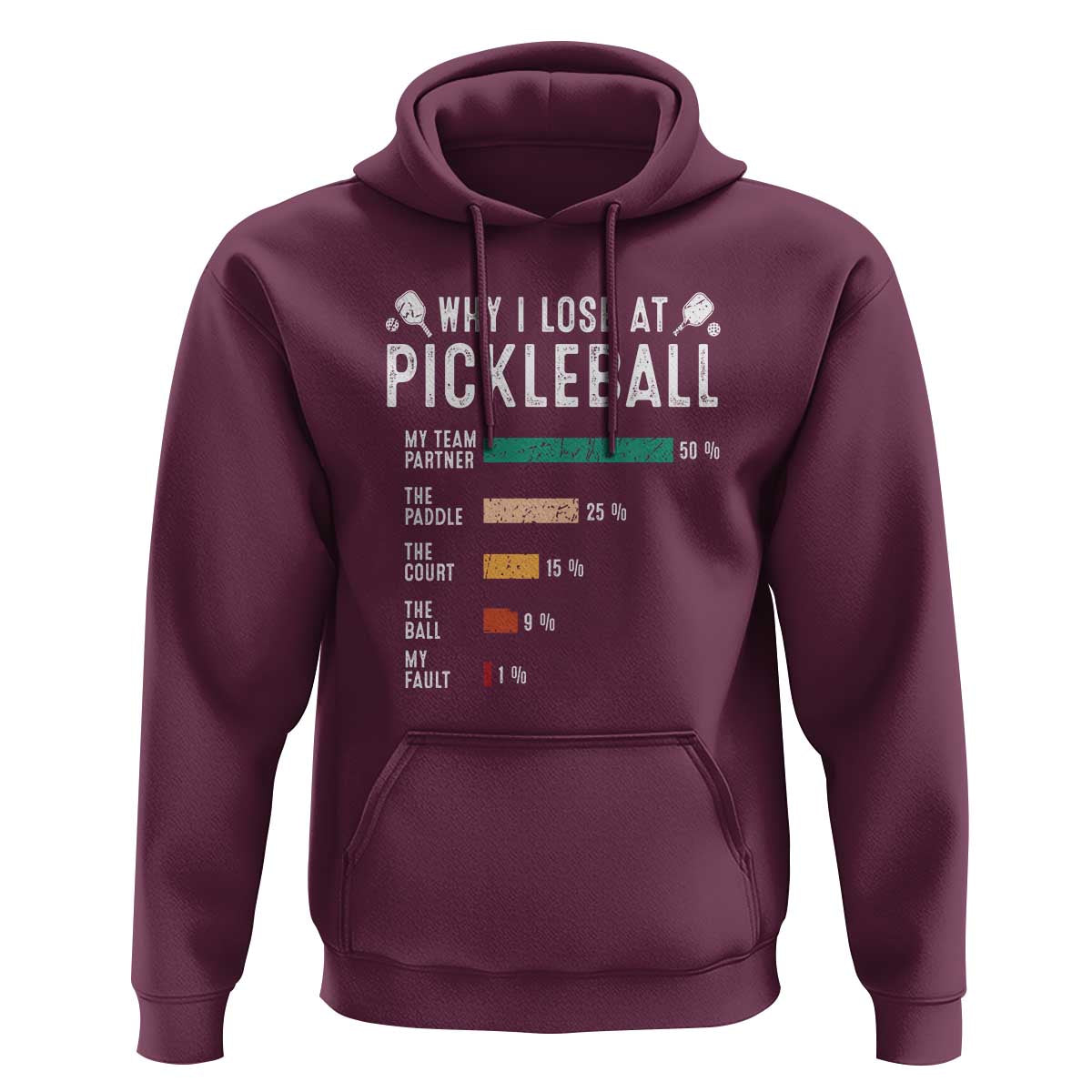Funny Pickleball Hoodie Why I Lose At Pickleball Humor - Wonder Print Shop