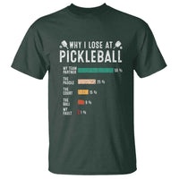 Funny Pickleball T Shirt Why I Lose At Pickleball Humor - Wonder Print Shop