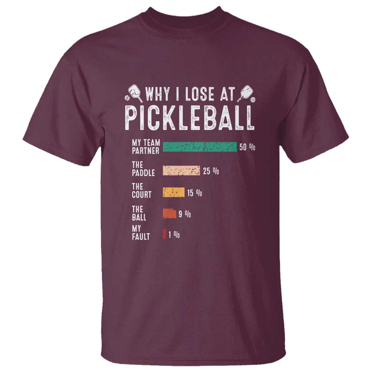 Funny Pickleball T Shirt Why I Lose At Pickleball Humor - Wonder Print Shop