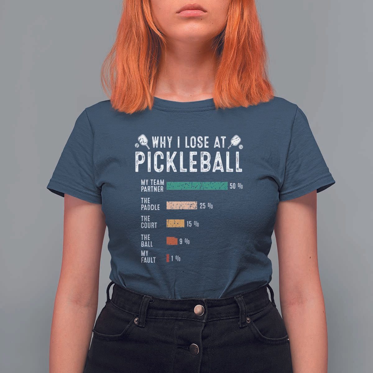 Funny Pickleball T Shirt For Women Why I Lose At Pickleball Humor - Wonder Print Shop