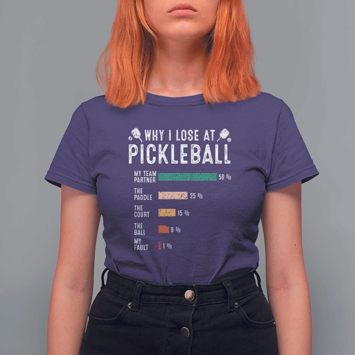 Funny Pickleball T Shirt For Women Why I Lose At Pickleball Humor - Wonder Print Shop
