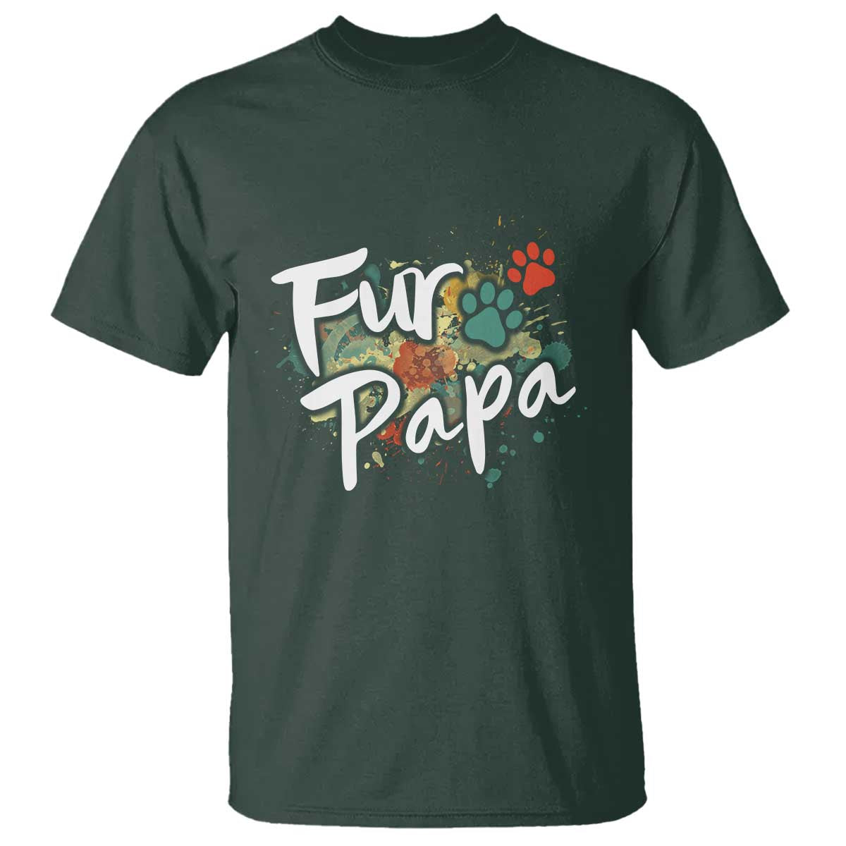 Fur Papa T Shirt Pet Lover Dog Dad Father's Day - Wonder Print Shop
