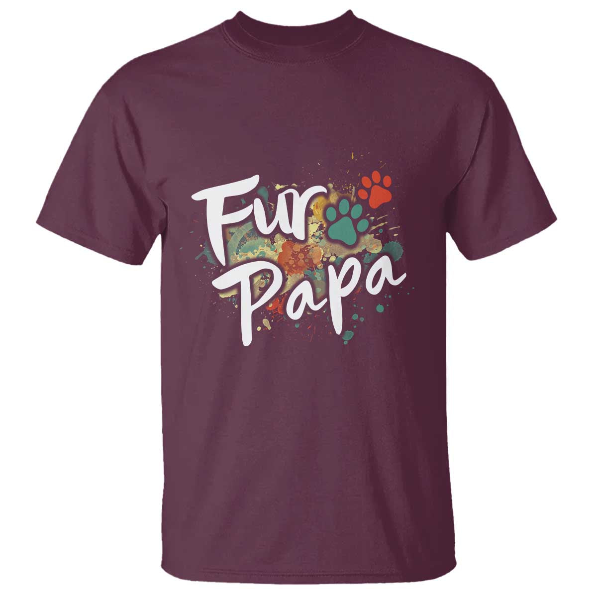 Fur Papa T Shirt Pet Lover Dog Dad Father's Day - Wonder Print Shop