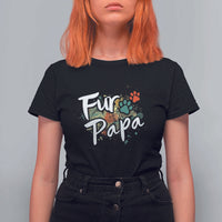 Fur Papa T Shirt For Women Pet Lover Dog Dad Father's Day - Wonder Print Shop