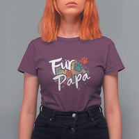 Fur Papa T Shirt For Women Pet Lover Dog Dad Father's Day - Wonder Print Shop