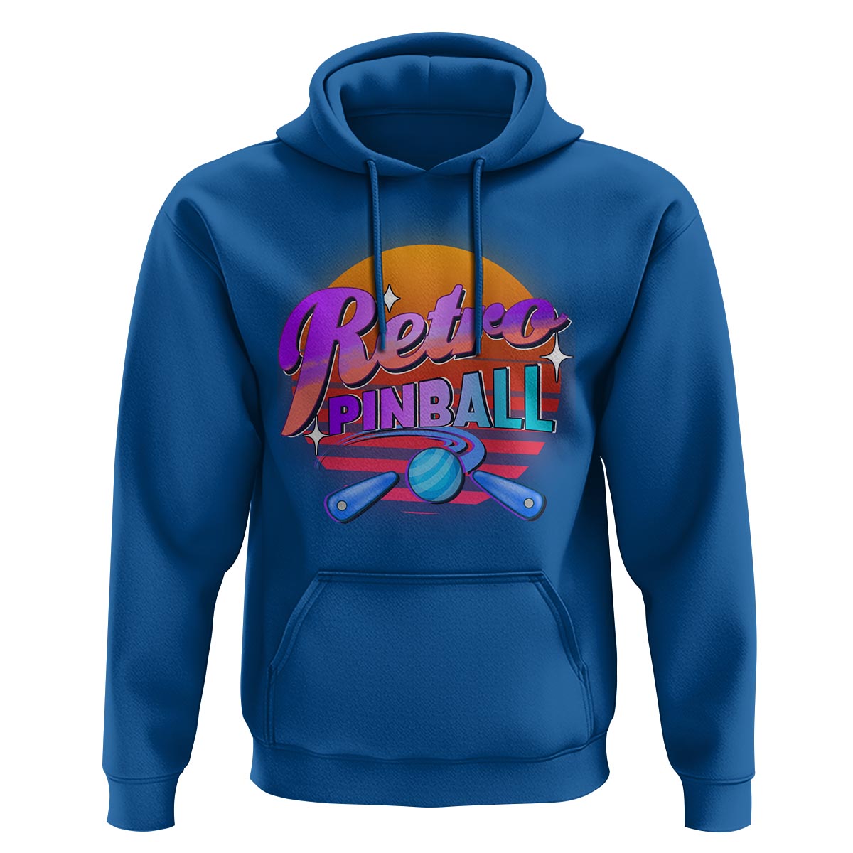 Retro Pinball Hoodie Machine Vintage Arcade Flippers Game - Wonder Print Shop