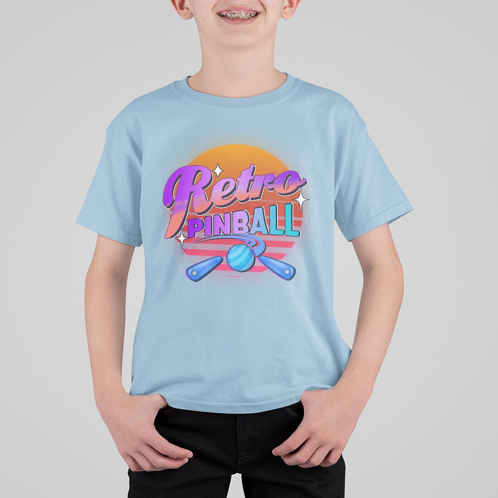 Retro Pinball T Shirt For Kid Machine Vintage Arcade Flippers Game - Wonder Print Shop
