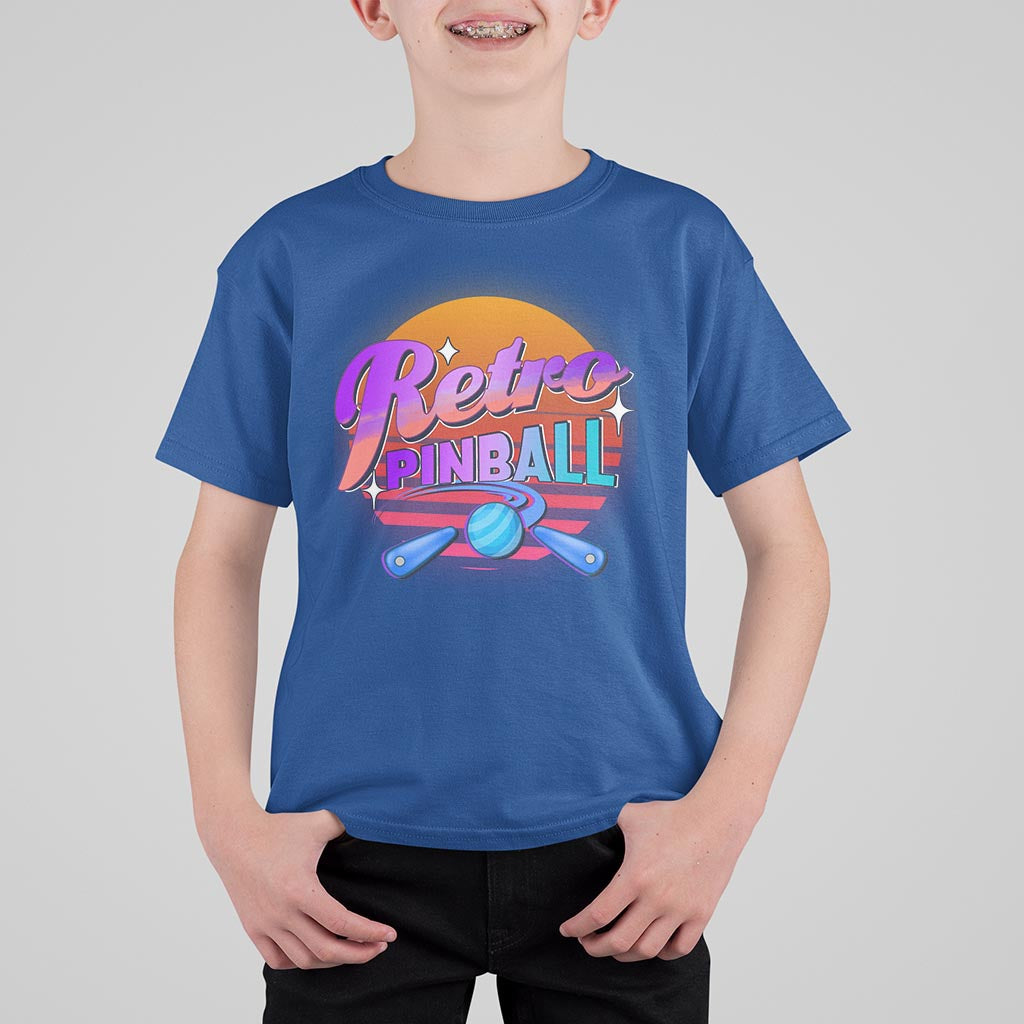 Retro Pinball T Shirt For Kid Machine Vintage Arcade Flippers Game - Wonder Print Shop