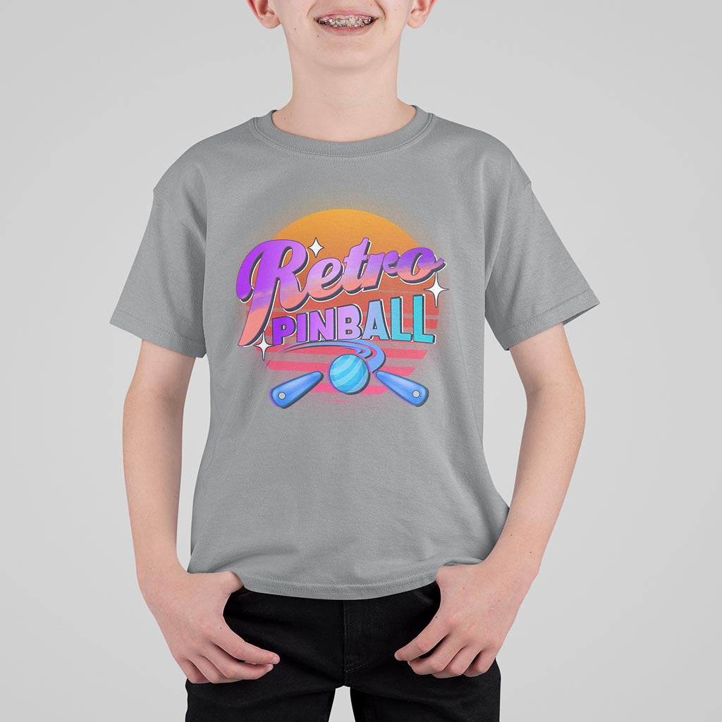 Retro Pinball T Shirt For Kid Machine Vintage Arcade Flippers Game - Wonder Print Shop