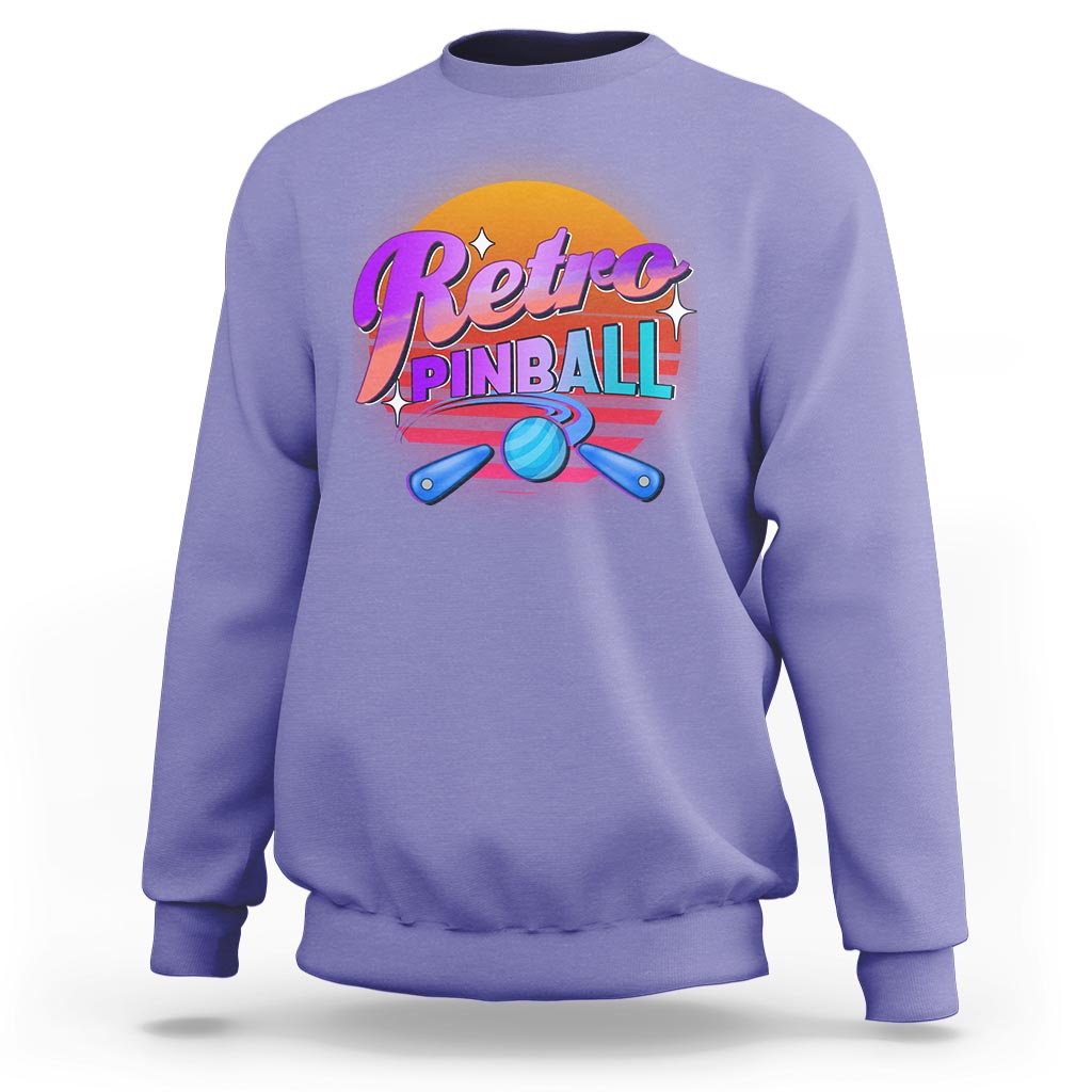 Retro Pinball Sweatshirt Machine Vintage Arcade Flippers Game - Wonder Print Shop