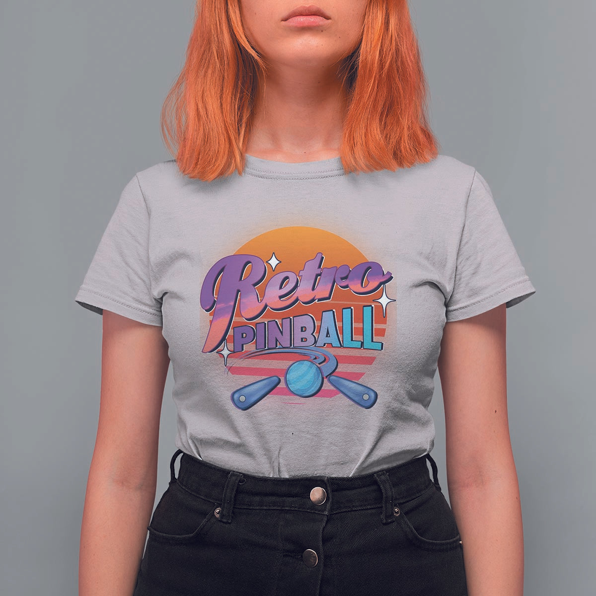 Retro Pinball T Shirt For Women Machine Vintage Arcade Flippers Game - Wonder Print Shop