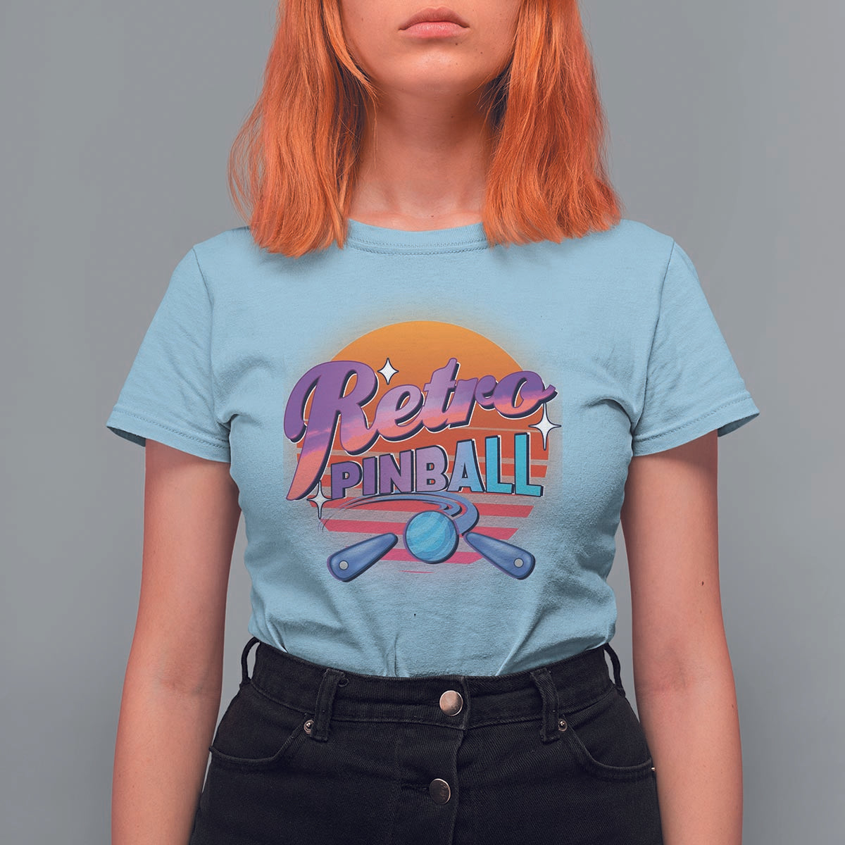 Retro Pinball T Shirt For Women Machine Vintage Arcade Flippers Game - Wonder Print Shop