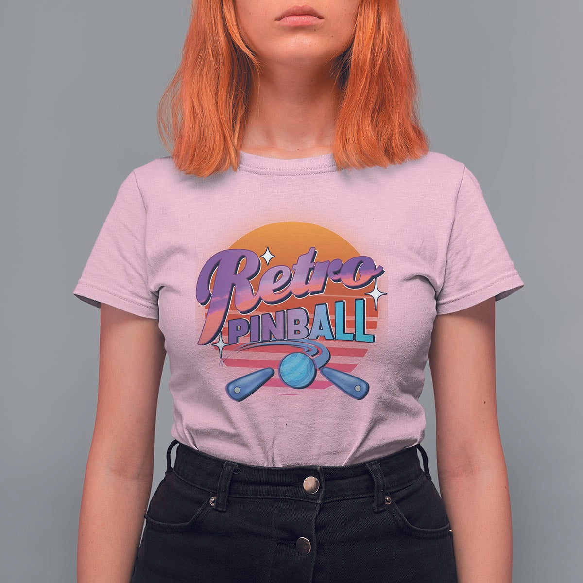 Retro Pinball T Shirt For Women Machine Vintage Arcade Flippers Game - Wonder Print Shop