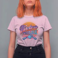 Retro Pinball T Shirt For Women Machine Vintage Arcade Flippers Game - Wonder Print Shop