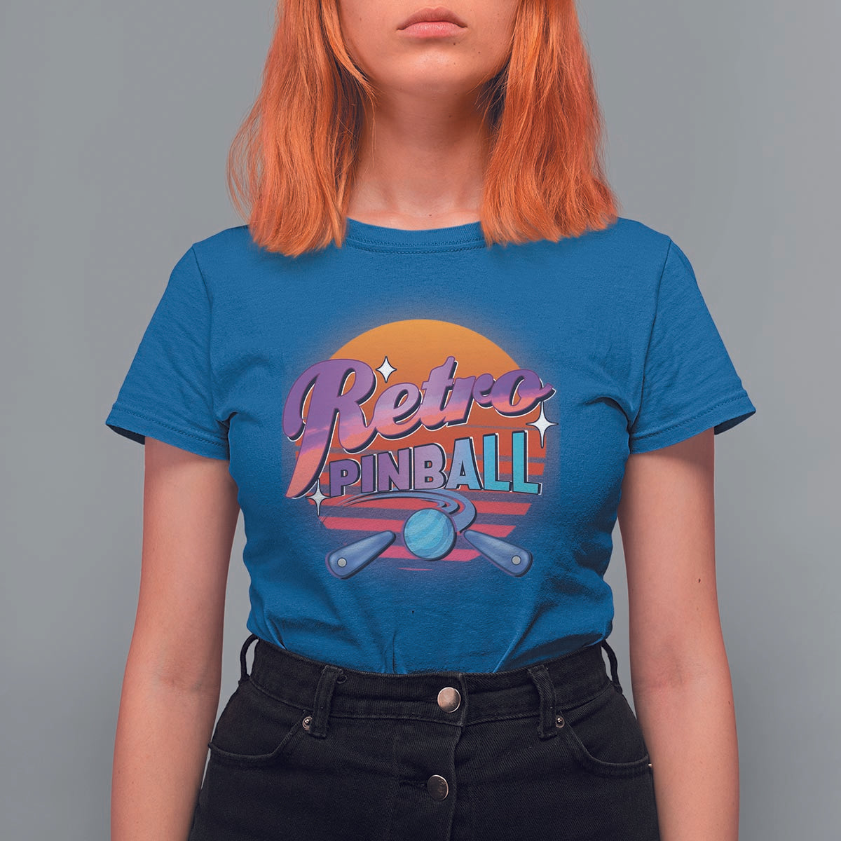 Retro Pinball T Shirt For Women Machine Vintage Arcade Flippers Game - Wonder Print Shop
