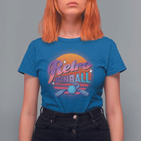 Retro Pinball T Shirt For Women Machine Vintage Arcade Flippers Game - Wonder Print Shop