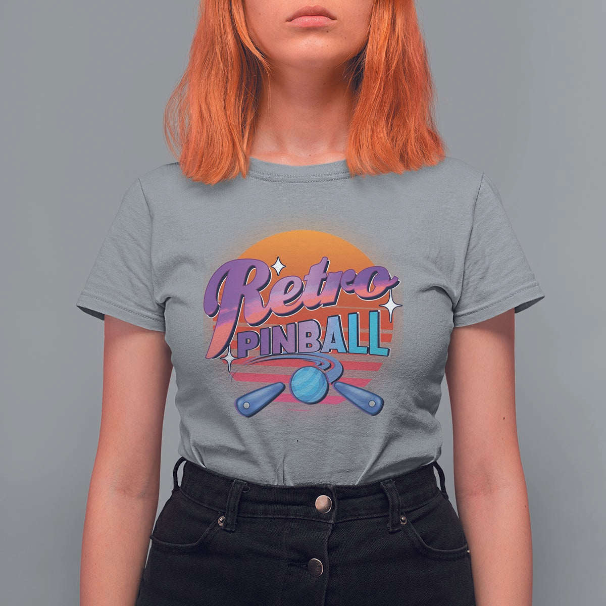Retro Pinball T Shirt For Women Machine Vintage Arcade Flippers Game - Wonder Print Shop