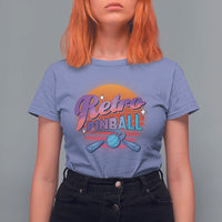 Retro Pinball T Shirt For Women Machine Vintage Arcade Flippers Game - Wonder Print Shop
