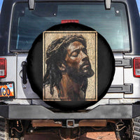 Religious Black Jesus With Crown Of Thorns Spare Tire Cover
