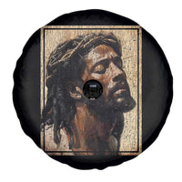 Religious Black Jesus With Crown Of Thorns Spare Tire Cover