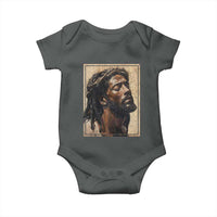 Religious Black Jesus With Crown Of Thorns Baby Onesie