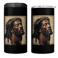 Religious Black Jesus With Crown Of Thorns 4 in 1 Can Cooler Tumbler