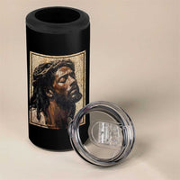 Religious Black Jesus With Crown Of Thorns 4 in 1 Can Cooler Tumbler