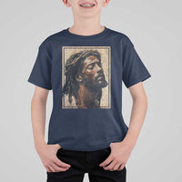 Religious Black Jesus With Crown Of Thorns T Shirt For Kid