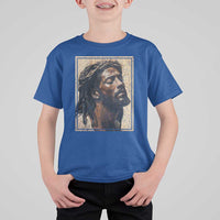 Religious Black Jesus With Crown Of Thorns T Shirt For Kid