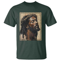 Religious Black Jesus With Crown Of Thorns T Shirt
