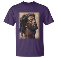 Religious Black Jesus With Crown Of Thorns T Shirt