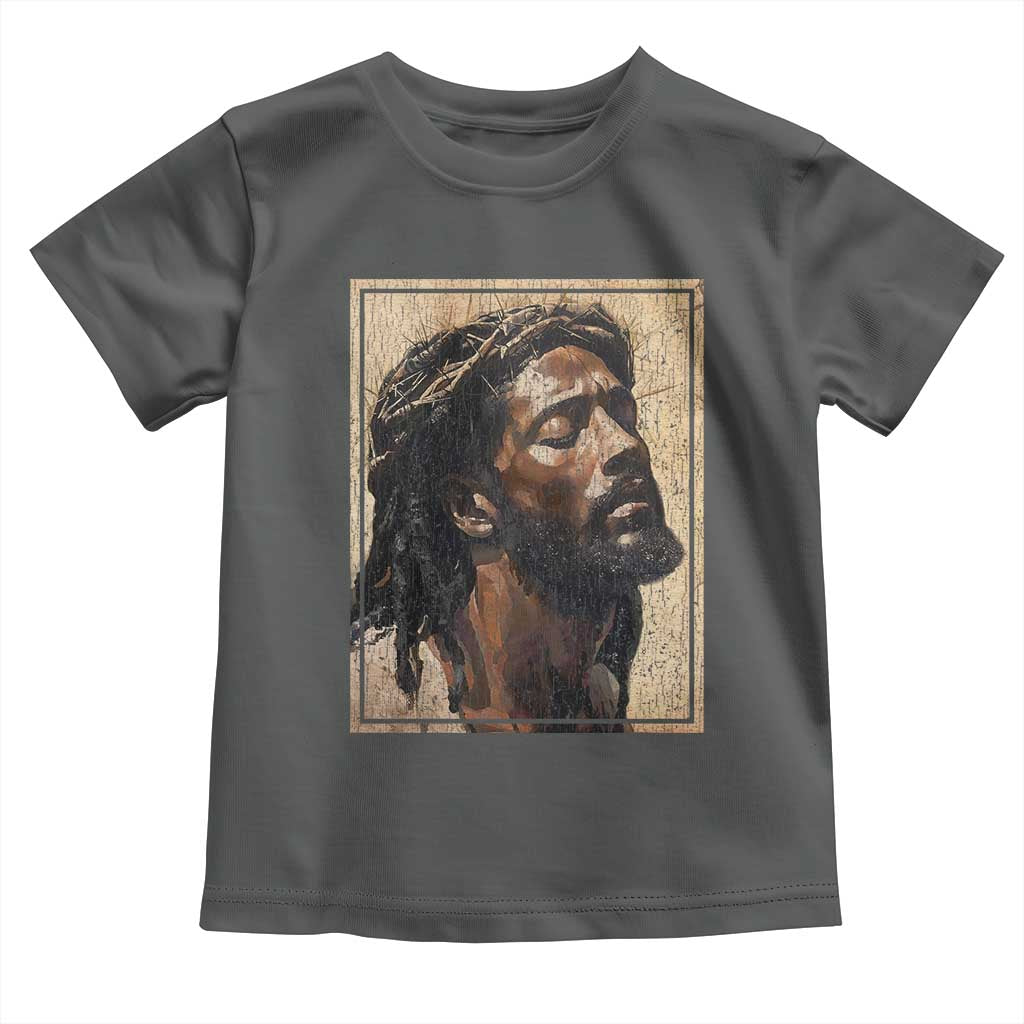 Religious Black Jesus With Crown Of Thorns Toddler T Shirt