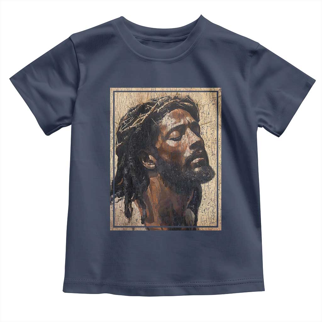 Religious Black Jesus With Crown Of Thorns Toddler T Shirt
