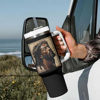 Religious Black Jesus With Crown Of Thorns Tumbler With Handle