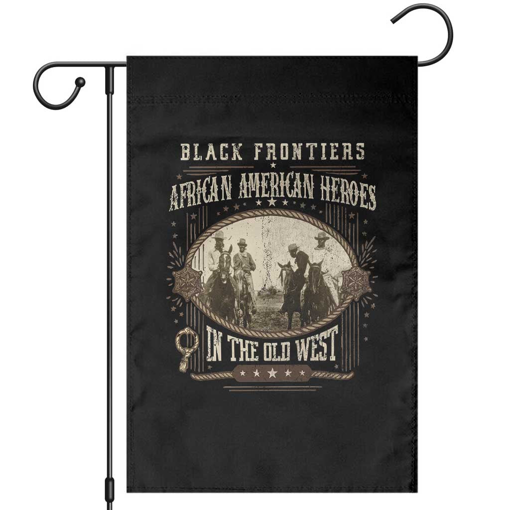 African American Cowboy Garden Flag Black Frontiers African American Heroes In The Old West - Wonder Print Shop