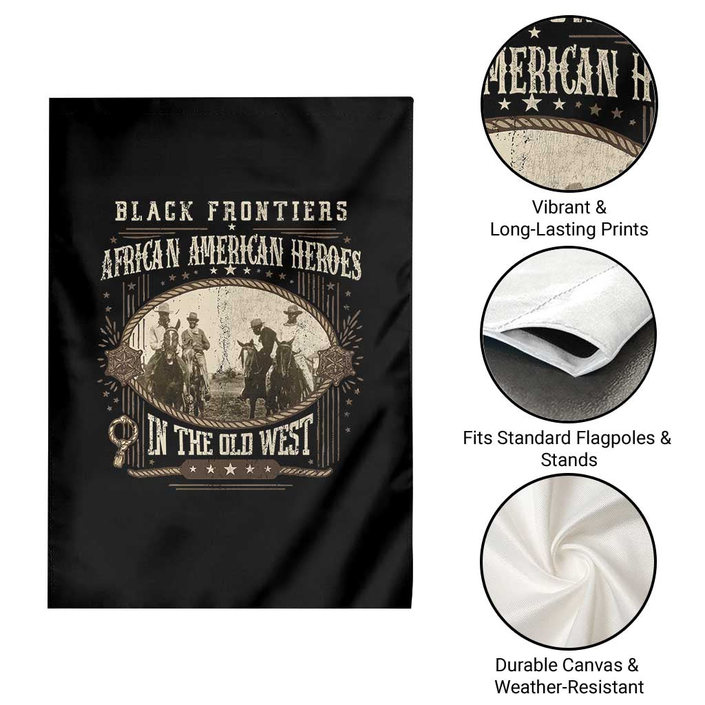 African American Cowboy Garden Flag Black Frontiers African American Heroes In The Old West - Wonder Print Shop