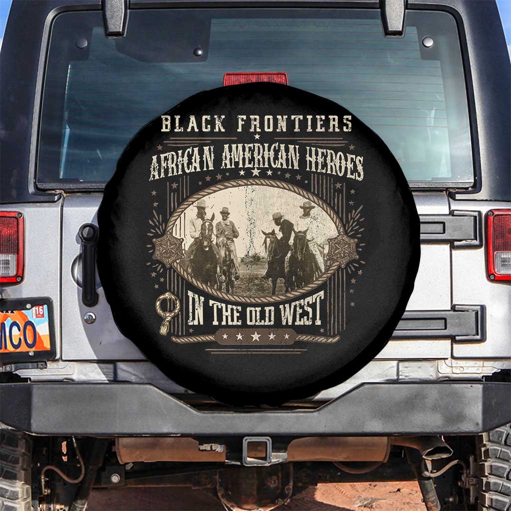 African American Cowboy Spare Tire Cover Black Frontiers African American Heroes In The Old West - Wonder Print Shop
