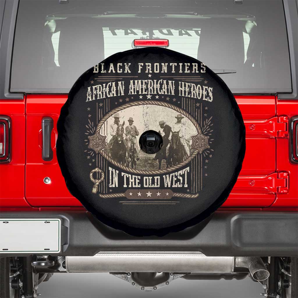 African American Cowboy Spare Tire Cover Black Frontiers African American Heroes In The Old West - Wonder Print Shop